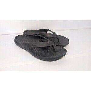 CROCS Unisex Athens Sandal Sz Mens 5/Womens 7 Black Thong Flip Flops Shoes